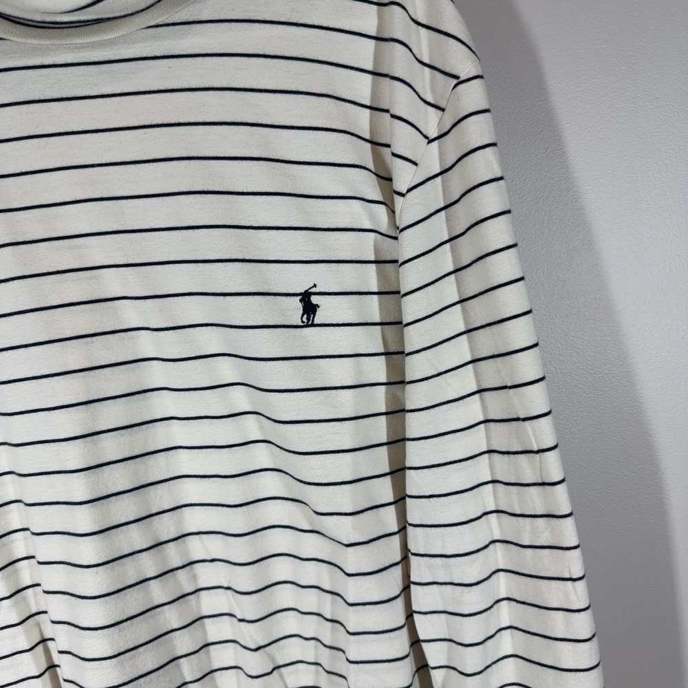 Polo Ralph Lauren Pima Cotton Striped Turtleneck Shirt Size Large Men's - Picture 5 of 8